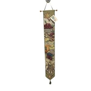 Manual Woodworkers & Weavers Harvest Fruit Jacquard Woven Bell Pull Wall Hanging